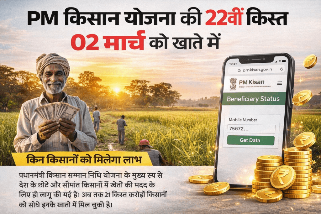 PM Kisan Yojana 22st Installment Date 2026: Expected Month, Status Check & Full Installment List
